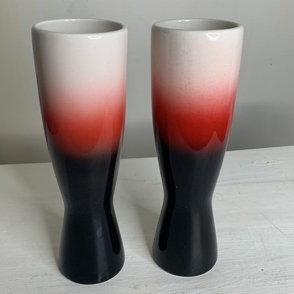 T16 2007 Budweiser Glasses white red and black ombré - Picture 5 of 12